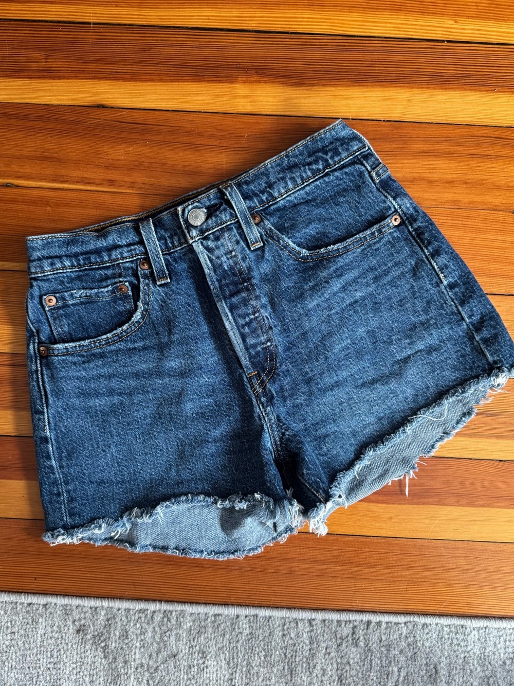 Levi's Dark Blue 501 High-Rise Shorts